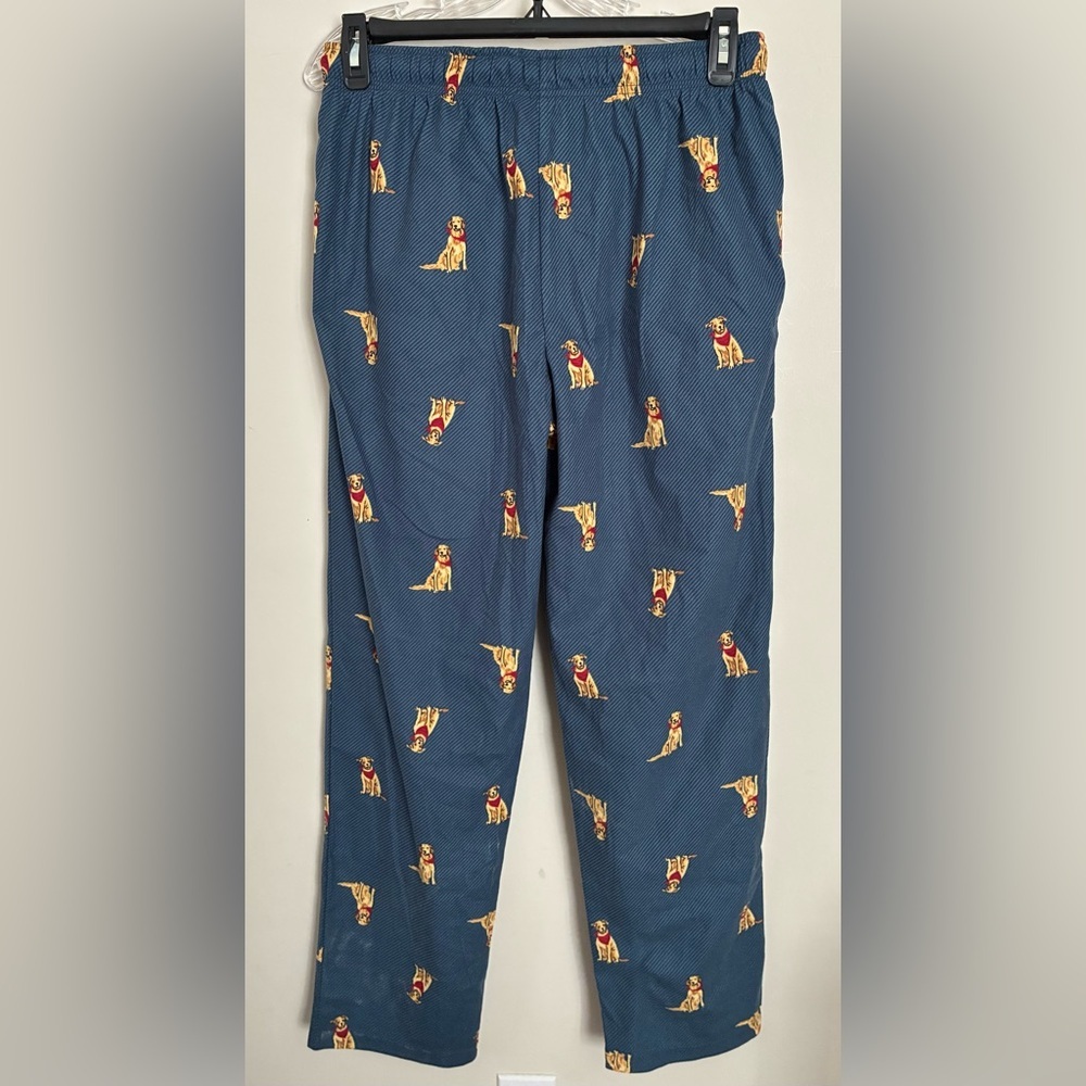 NWOT Cuddl Duds Men’s Sleepwear, Navy Pants w/Golden Retriever Pattern; Size M - Picture 2 of 10